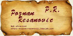 Poznan Resanović vizit kartica